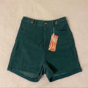 SALE Forest Green Corduroy Shorts